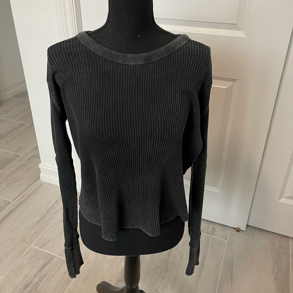 Pacsun Me to We Grey Waffle Long Sleeve